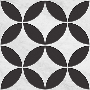 Vinyl teppich bad mit hydraulischen blumenmotiven - TenStickers