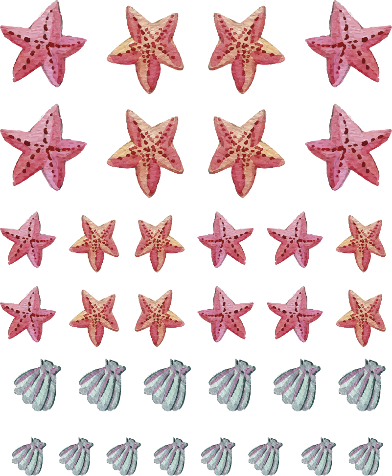 Vinyl teppich bad seestern design - TenStickers