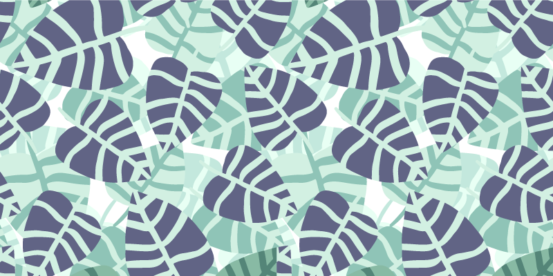 Vinyl teppich blumen mit buntem tropenmuster - TenStickers