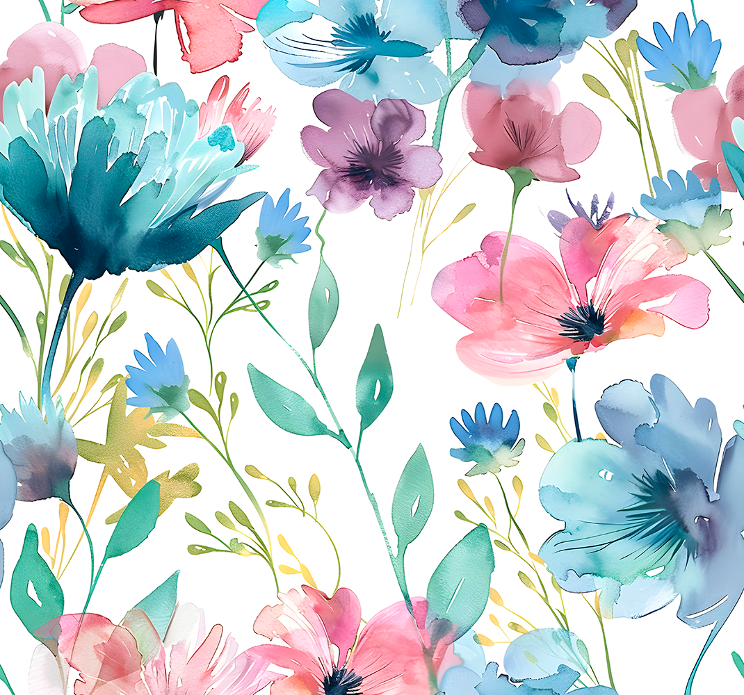 Vinyl teppich blumen wiesenblumen im sommer - TenStickers