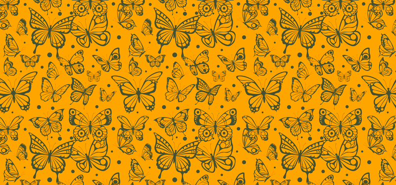 Vinyl teppich blumen schmetterlingspflanzen hintergrund - TenStickers