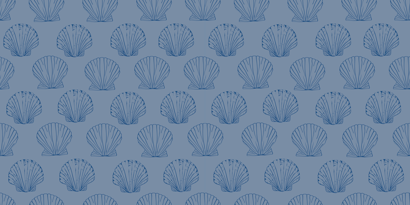 Vinyl teppich blumen muschelmuster design - TenStickers