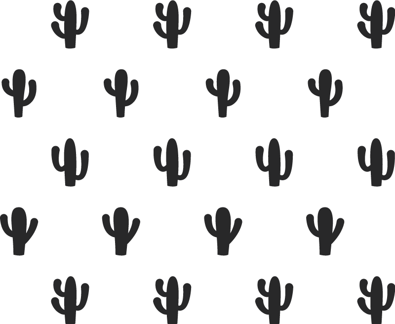 Vinyl teppich blumen im kaktusmuster design - TenStickers