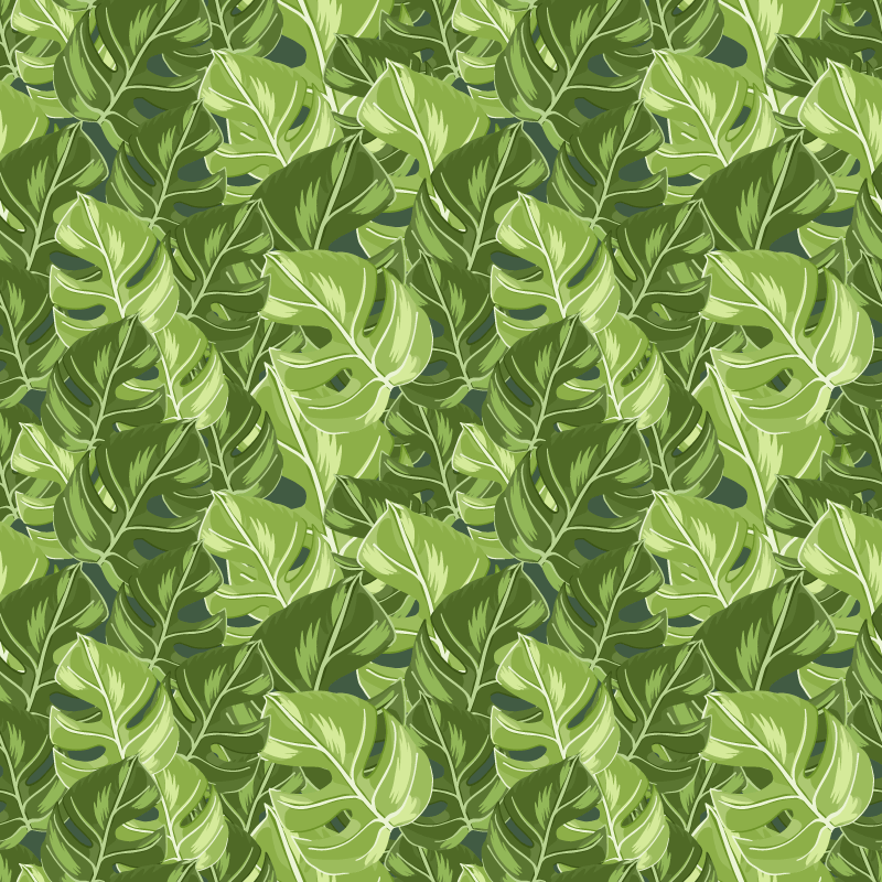 Vinyl teppich blumen mit üppigen blättermotiven - TenStickers