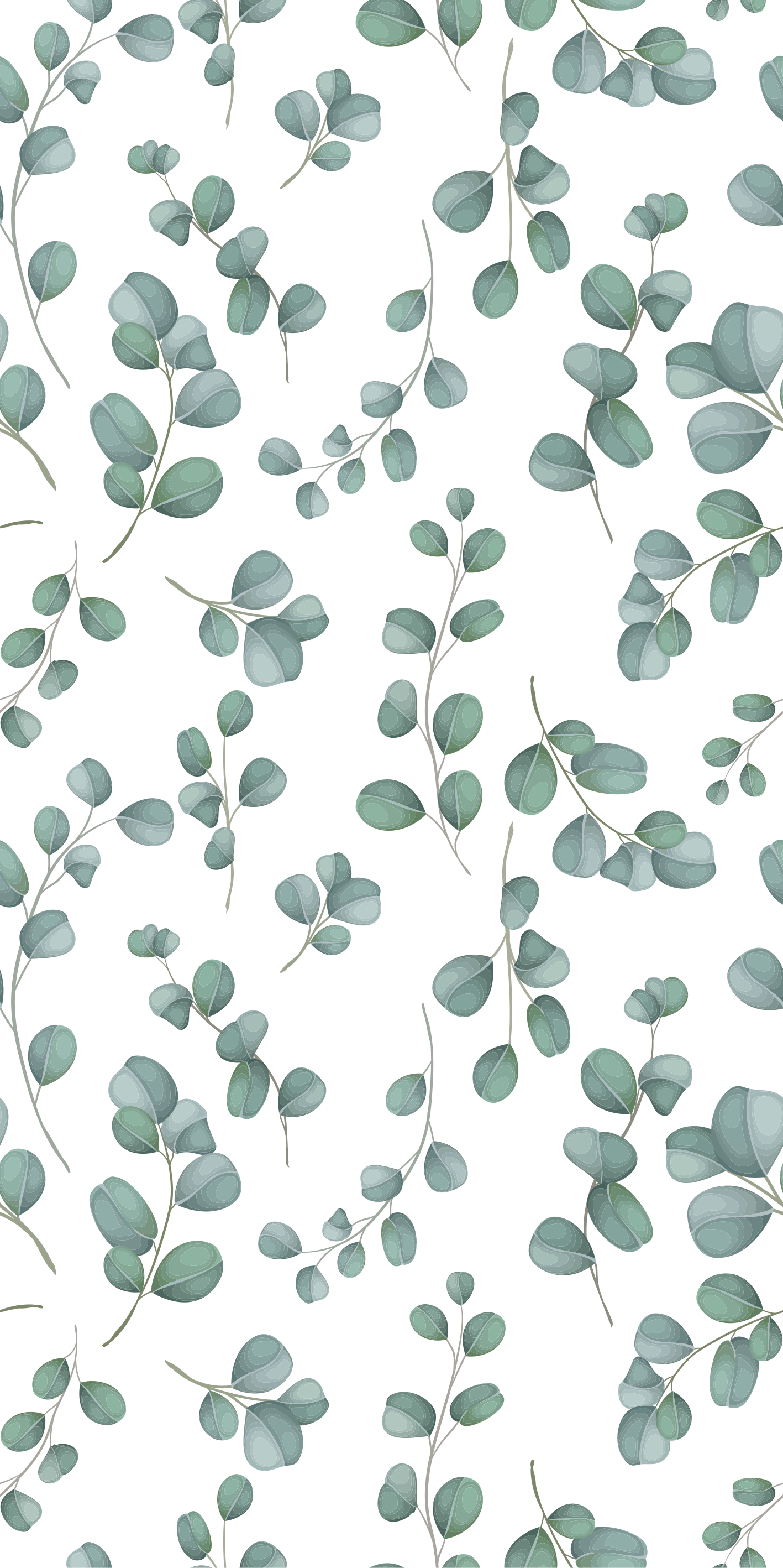 Vinyl teppich blumen eukalyptus grün design - TenStickers