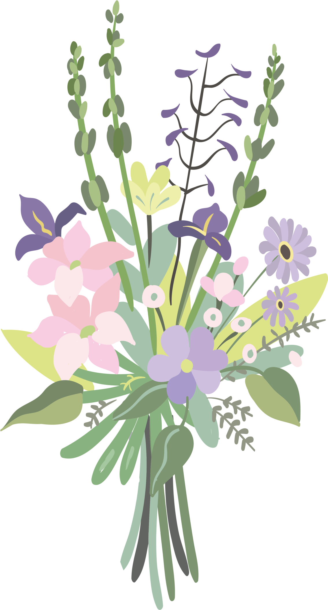 Vinyl teppich blumen bunter blumenstrauß - TenStickers