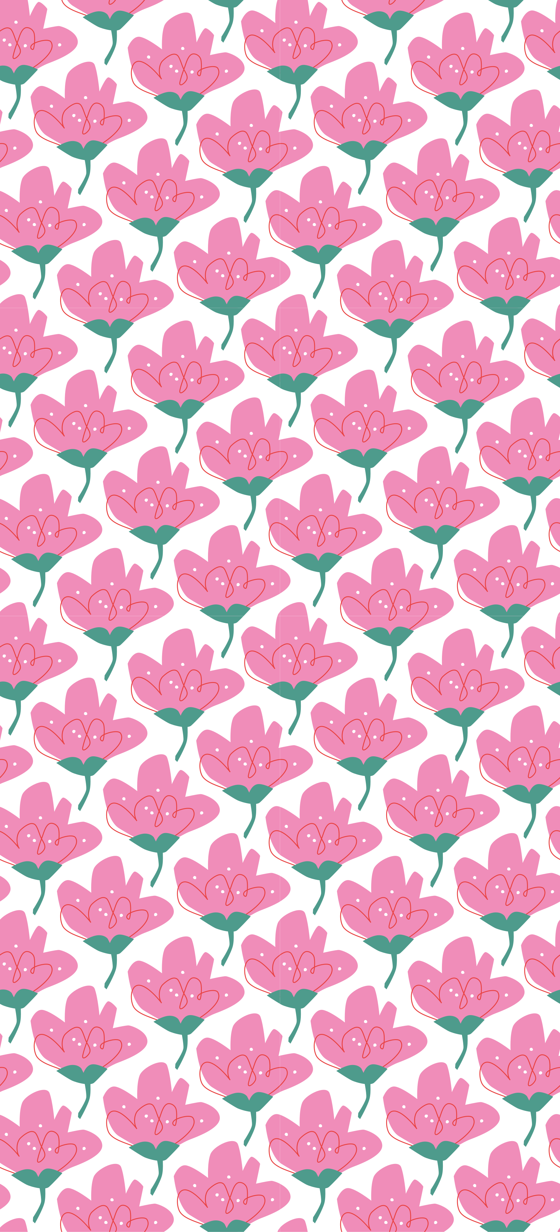 Vinyl teppich blumen in rosa - TenStickers