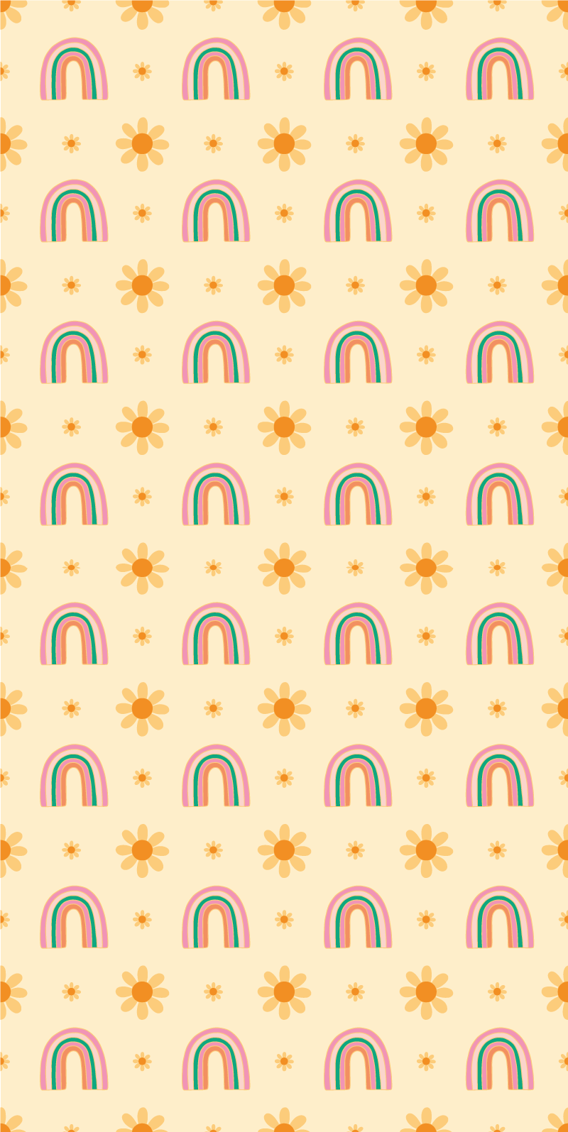 Vinyl teppich schlafzimmer blumen und regenbögen - TenStickers