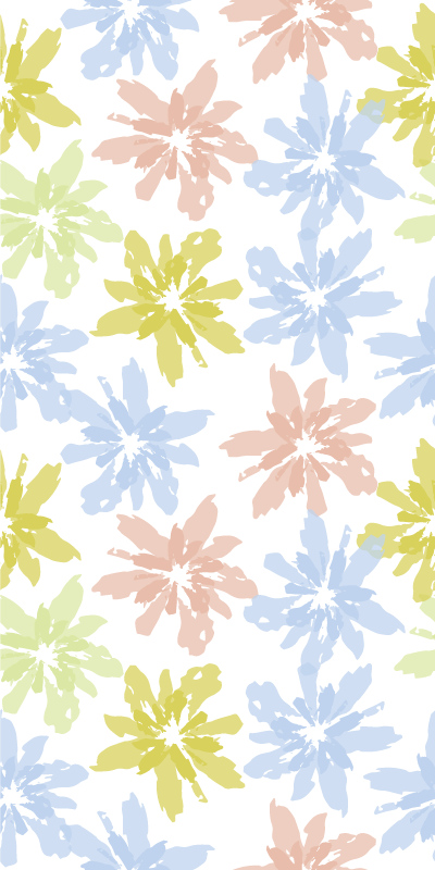 Vinyl teppich blumen fensterfolie mit blumenmotiv - TenStickers