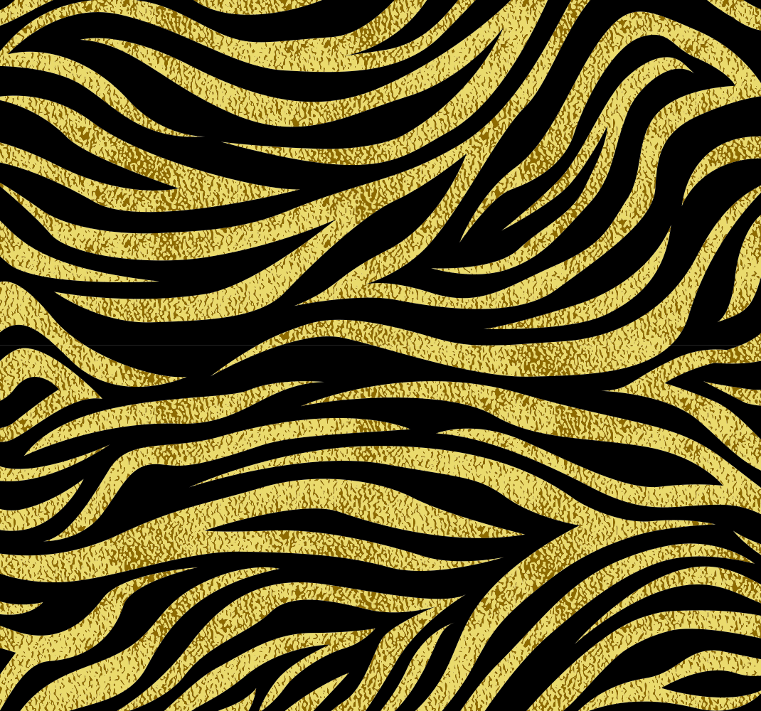 Vinyl teppich tiermuster goldenes zebra-muster - TenStickers