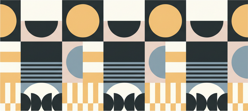 Vinyl teppich wohnzimmer mit modernem abstraktem muster - TenStickers