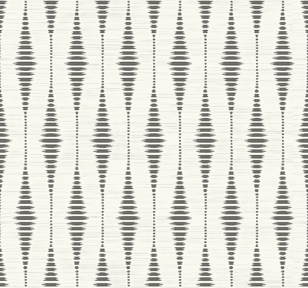 Vinyl teppich geometrisch "rabaul ikat" grau und beige - TenStickers