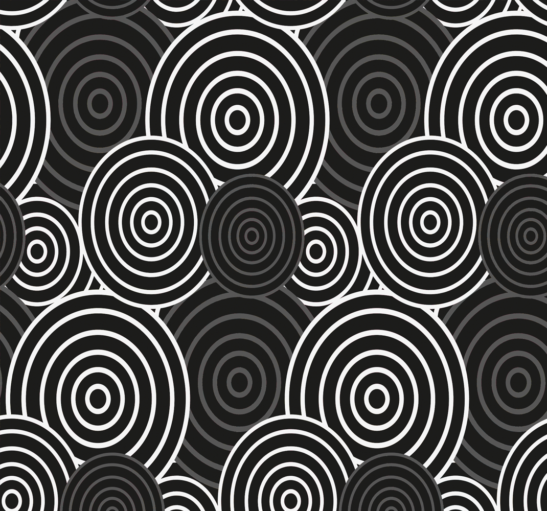 Vinyl teppich geometrisch schwarzer kreis auf hintergrund - TenStickers