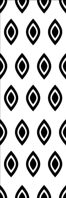 Vinyl teppich geometrisch schwarz-weiße muster - TenStickers