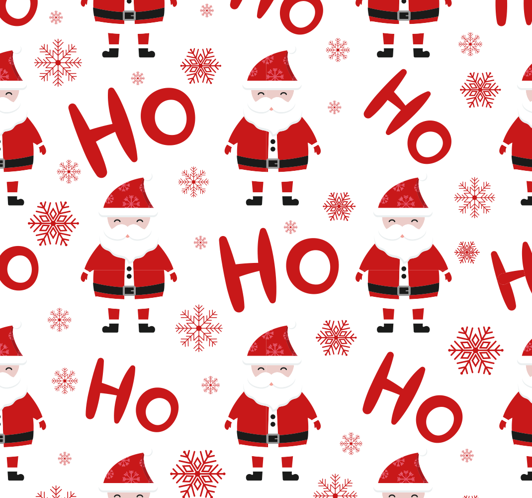Vinyl teppich weihnachten mit santa claus und hohoho muster - TenStickers