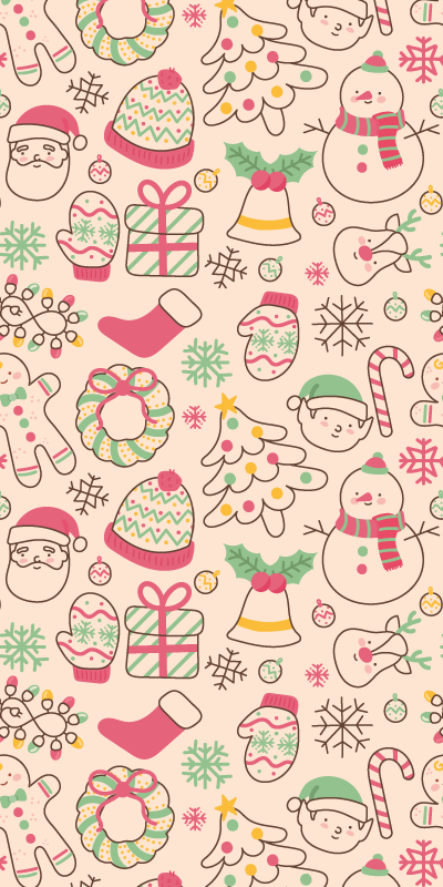 Vinyl teppich weihnachten mit weihnachtslichtern - TenStickers