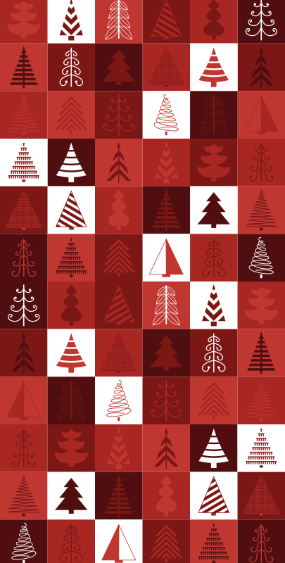 Vinyl teppich weihnachten patchwork design - TenStickers