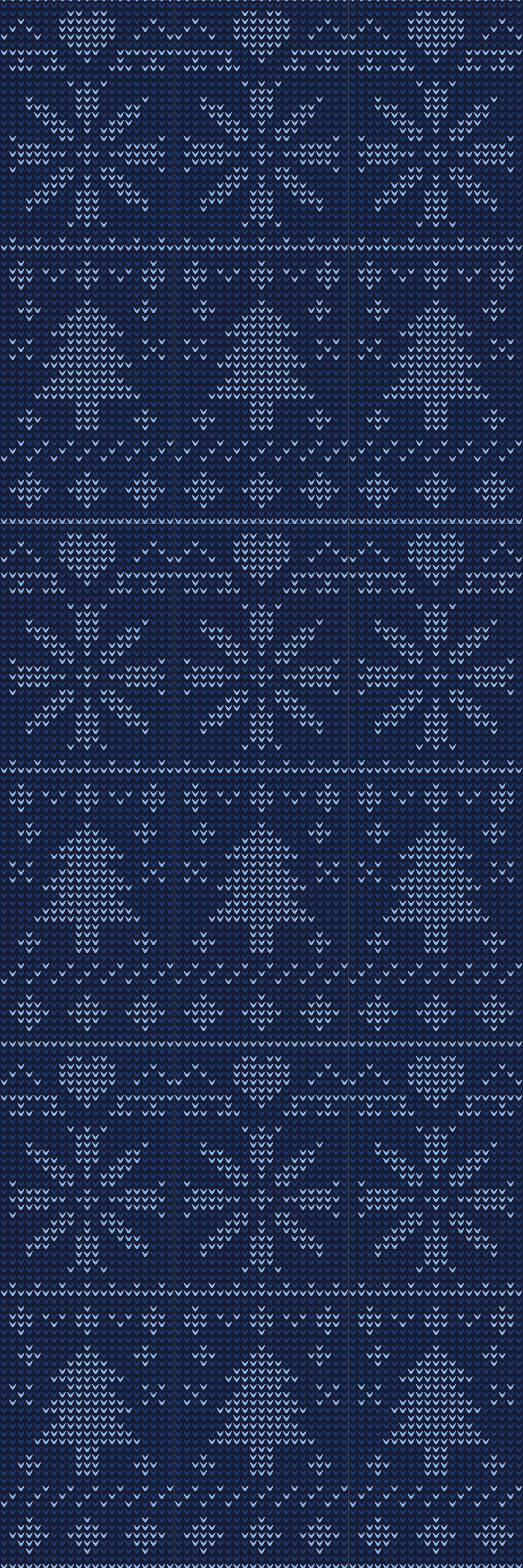 Vinyl teppich weihnachten in marineblauem strickmuster - TenStickers