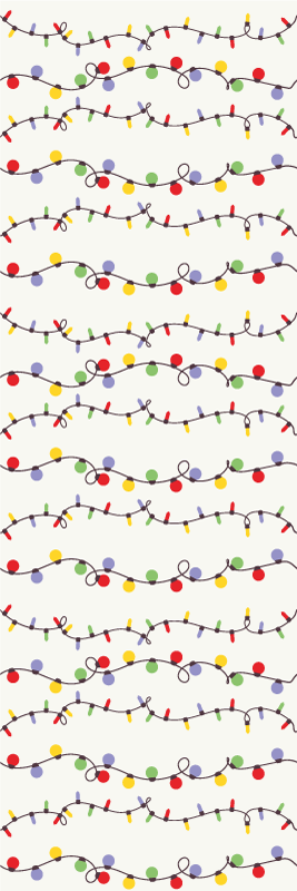 Vinyl teppich weihnachten mit bunten lichtern - TenStickers