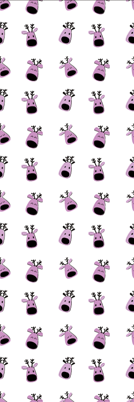 Vinyl teppich weihnachten rosa reh muster - TenStickers