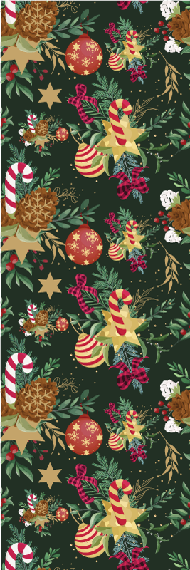 Vinyl teppich weihnachten zweige weihnachtsdekoration - TenStickers