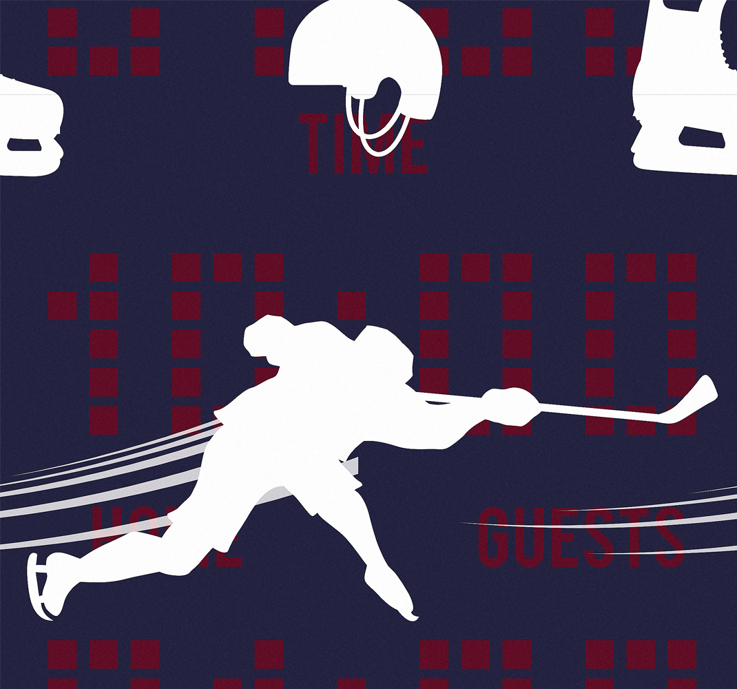 Vinyl teppich schlafzimmer für hockeyspieler - TenStickers