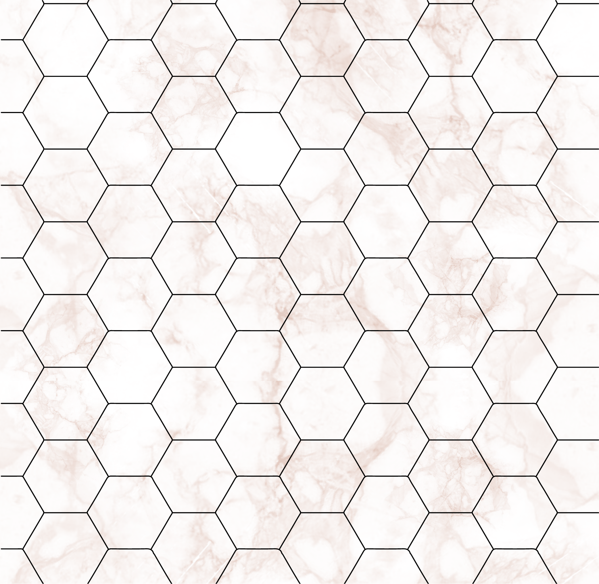 Vinyl teppich schlafzimmer marmor hexagon fliesen - TenStickers