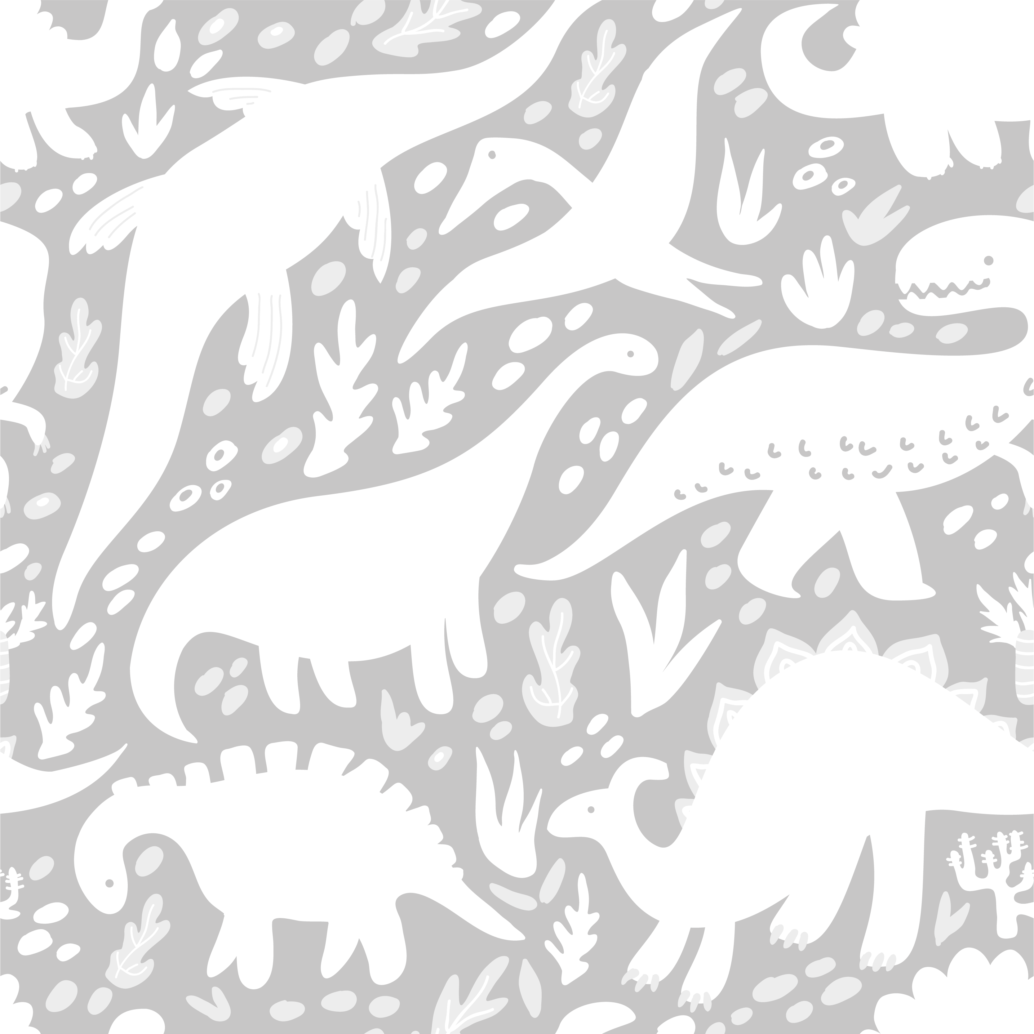Vinyl teppich schlafzimmer mit dinosaurier weißem muster - TenStickers