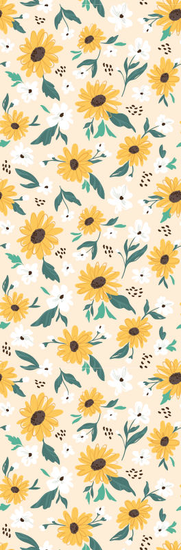 Vinyl teppich schlafzimmer sonnenblume beiger hintergrund - TenStickers