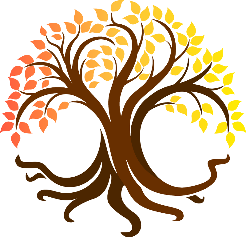 Vinyl teppich natur lebensbaum in herbstlichen farben - TenStickers