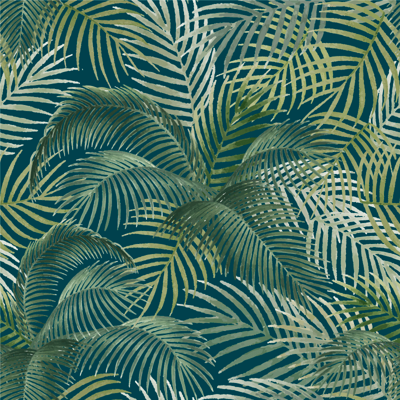 Vinyl teppich natur mit tropischem blätterdesign - TenStickers