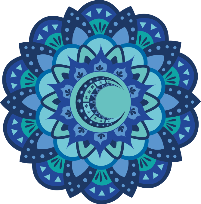 Vinyl teppich natur mit aufwändigem botanischem mandala - TenStickers