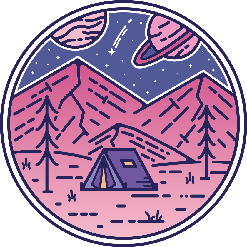 Vinyl teppich natur camping abenteuer szene - TenStickers