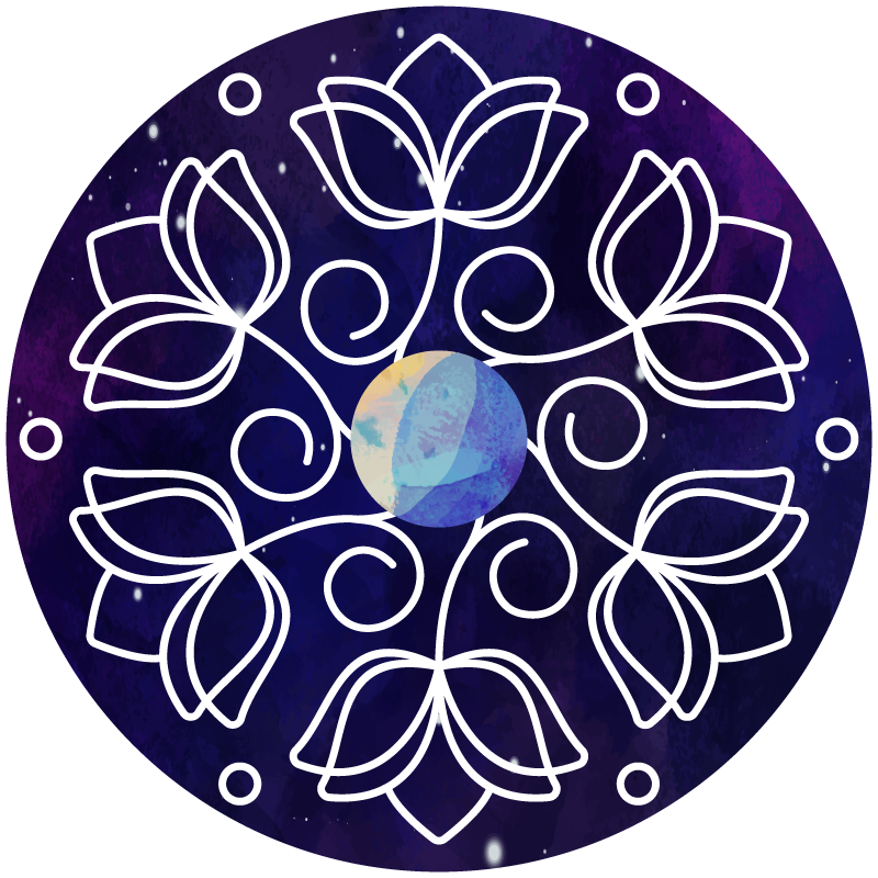 Vinyl teppich natur im lotusmuster design - TenStickers