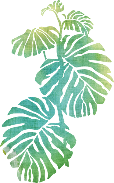 Vinyl teppich blumen fensterblatt - TenStickers