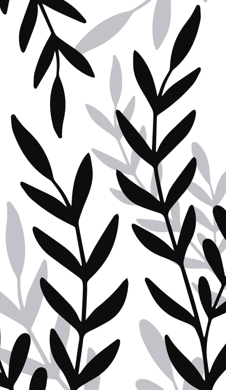 Vinyl teppich blumen aus transparentem pflanzenmaterial - TenStickers
