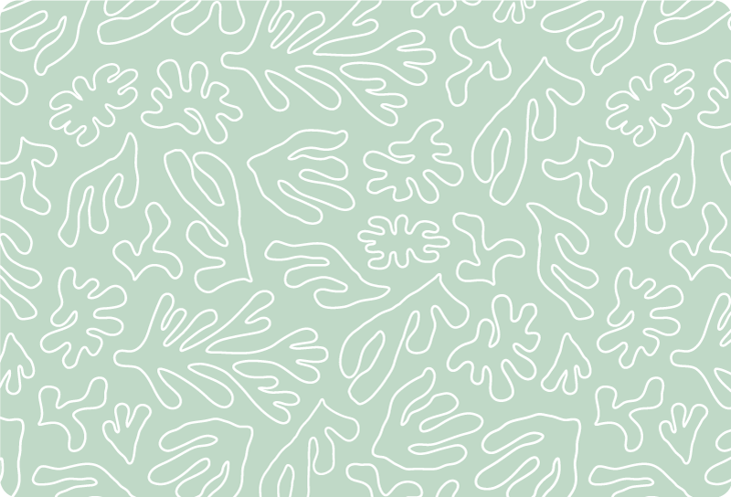 Vinyl teppich blumen aus grünem algenstoff - TenStickers