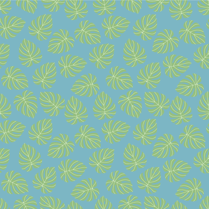 Vinyl teppich blumen im design sommerlicher blätter - TenStickers