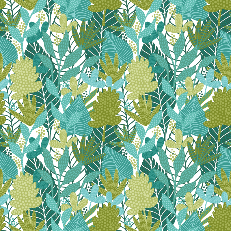 Vinyl teppich blumen im tropischen boho-design - TenStickers