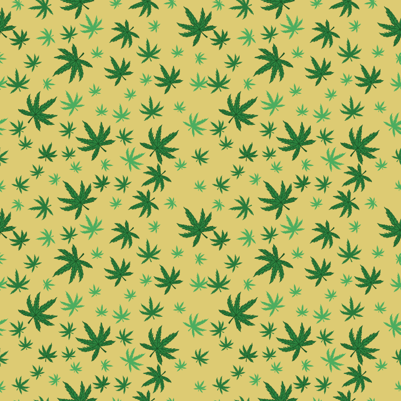 Vinyl teppich blumen nahtloses cannabis muster - TenStickers
