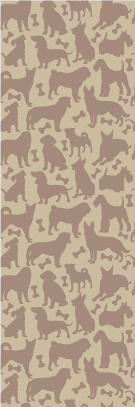 Vinyl teppich schlafzimmer mit tollem nahtlosem hundemuster - TenStickers