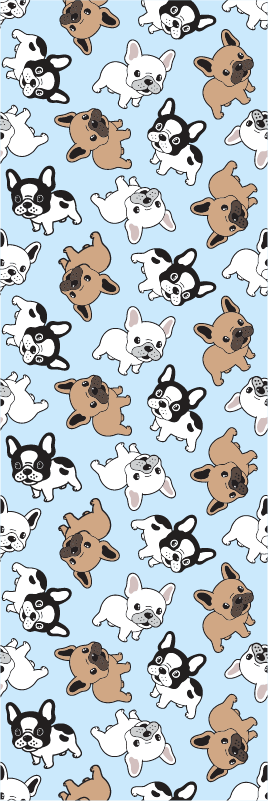 Vinyl teppich schlafzimmer mit bulldoggenmuster - TenStickers