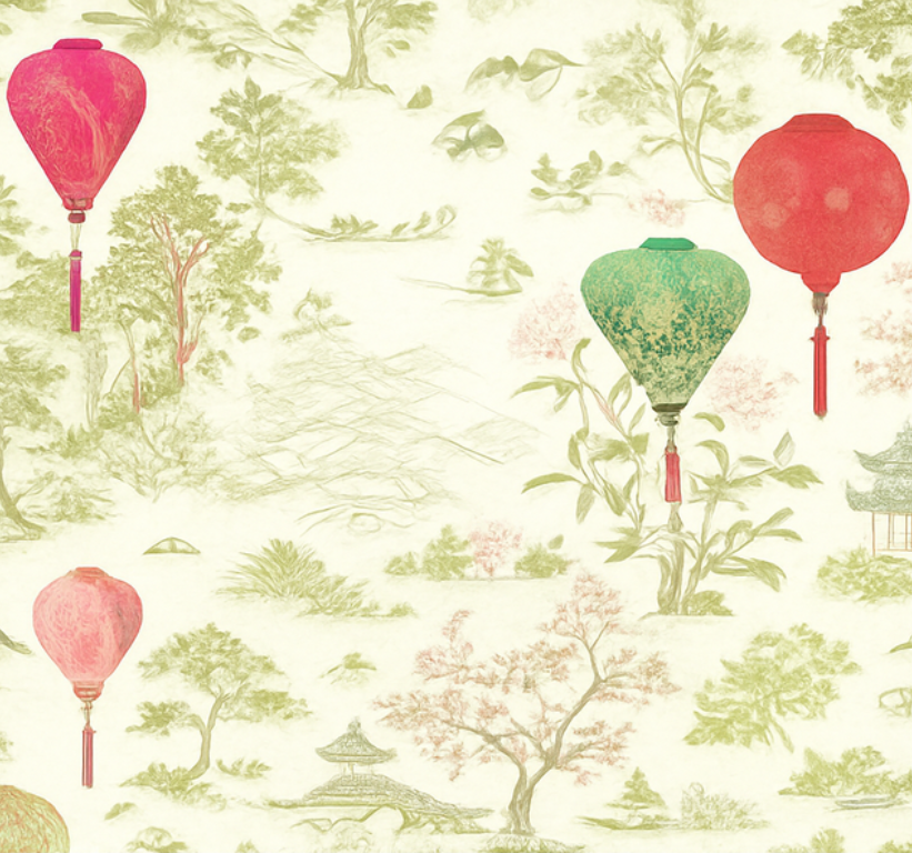 Vinyl teppich schlafzimmer orientalische landschaft - TenStickers