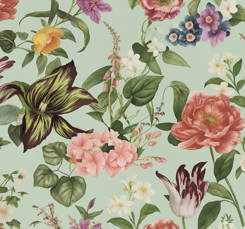 Vinyl teppich schlafzimmer bunter frühlingsblumen - TenStickers
