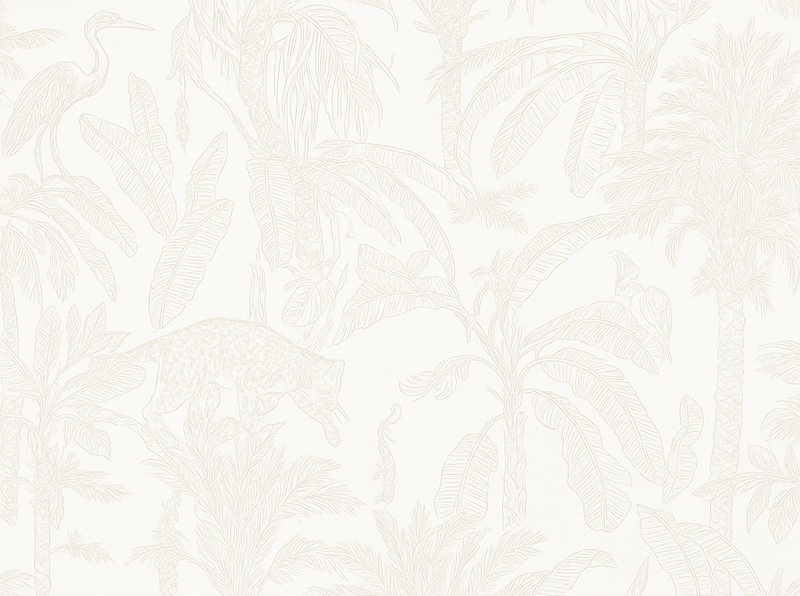 Vinyl teppich schlafzimmer hellbeige dschungel - TenStickers