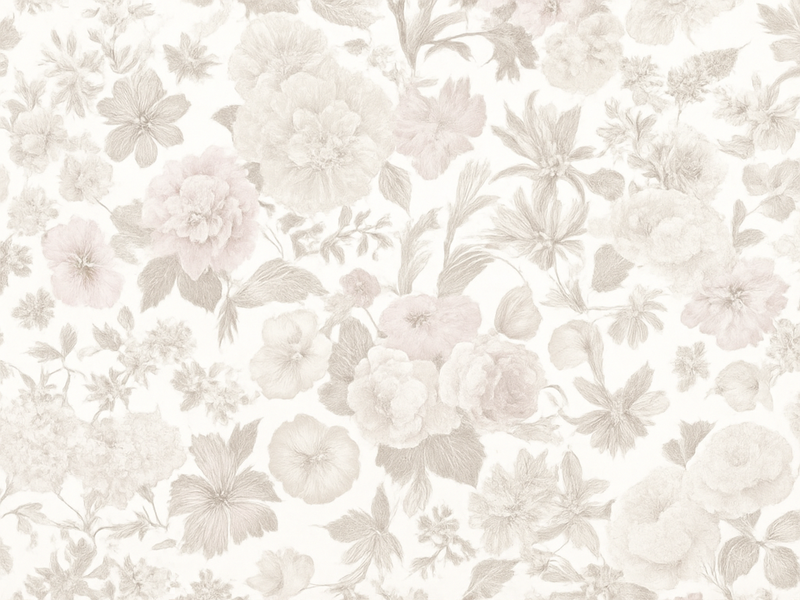 Vinyl teppich schlafzimmer vintage blumenmuster - TenStickers