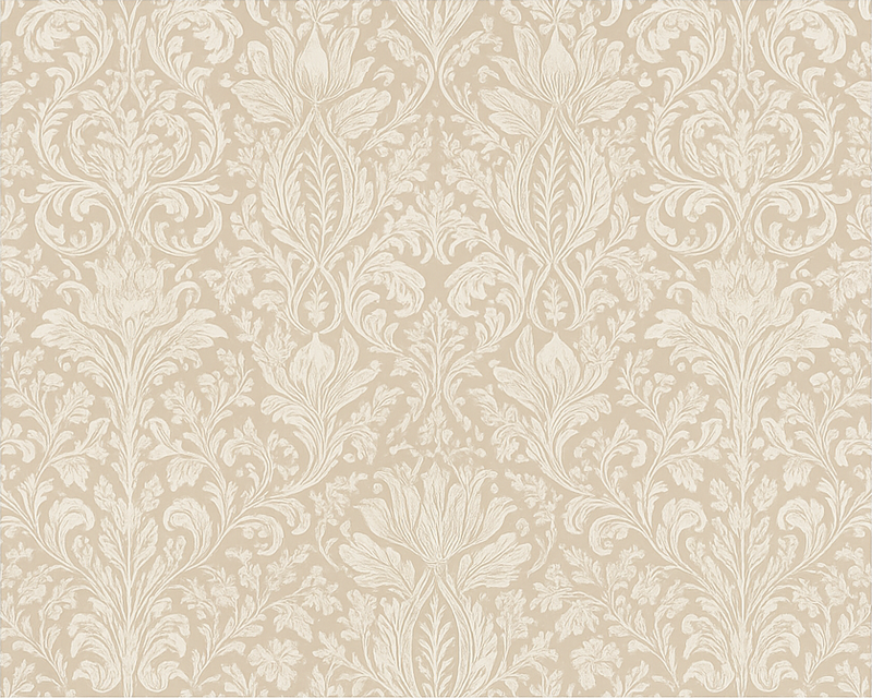 Vinyl teppich schlafzimmer klassisch beige floral - TenStickers