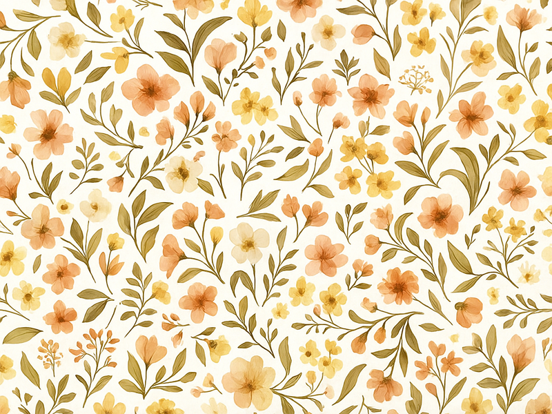 Vinyl teppich schlafzimmer vintage blumen floral - TenStickers