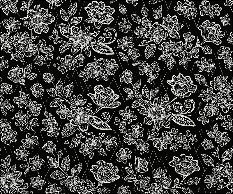 Vinyl teppich schlafzimmer mit dunklem blumenmuster - TenStickers