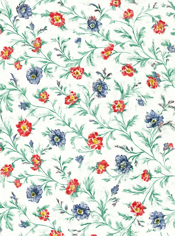 Vinyl teppich schlafzimmer im retro blumen design - TenStickers